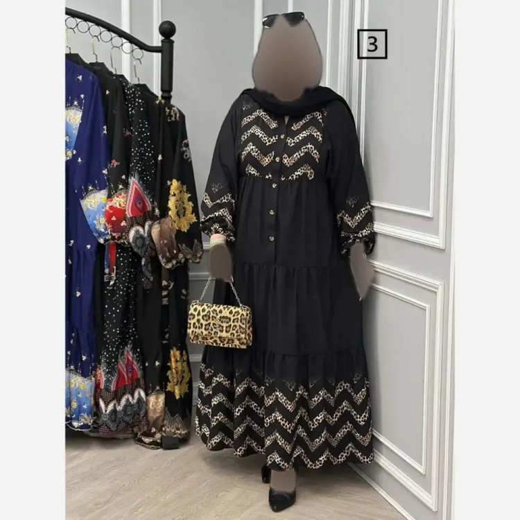 پیراهن آرتور زنانه بوگاتی مشکی فری سایز 38 تا 48 قد 130 سانت