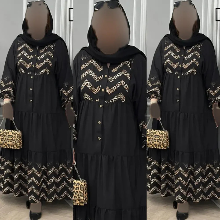 پیراهن آرتور زنانه بوگاتی مشکی فری سایز 38 تا 48 قد 130 سانت