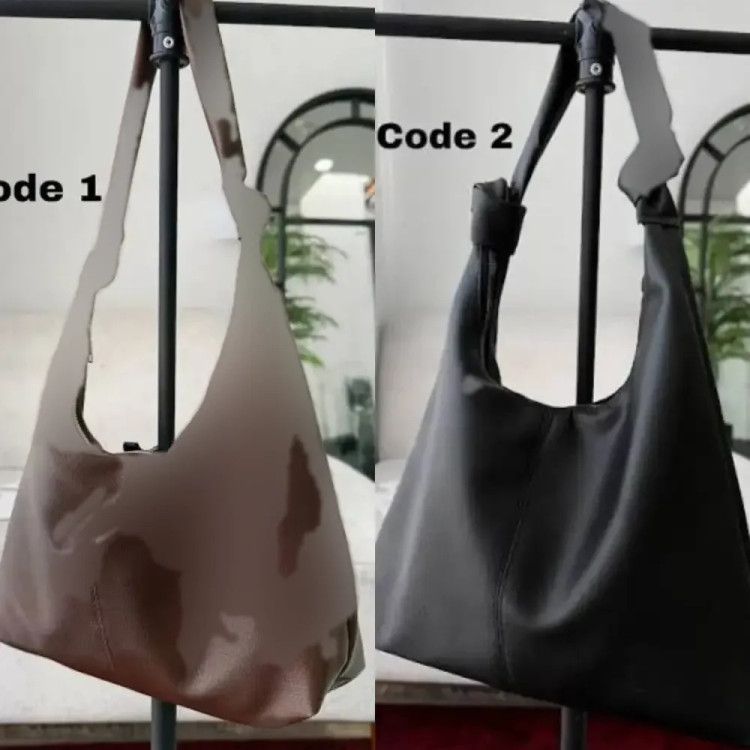 کیف چرمی بند گره ای زنانه مشکی موکا سایز آزاد