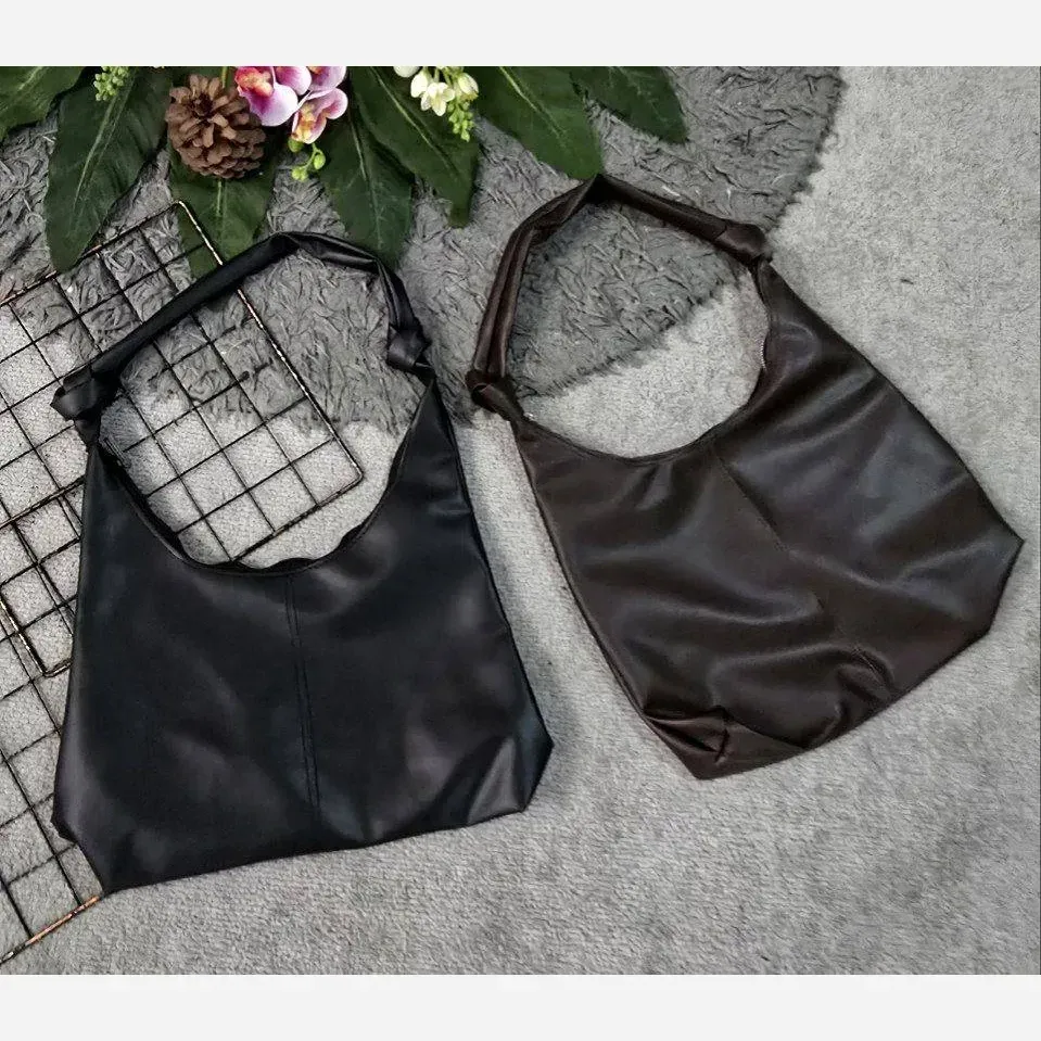 کیف چرمی بند گره ای زنانه مشکی موکا سایز آزاد