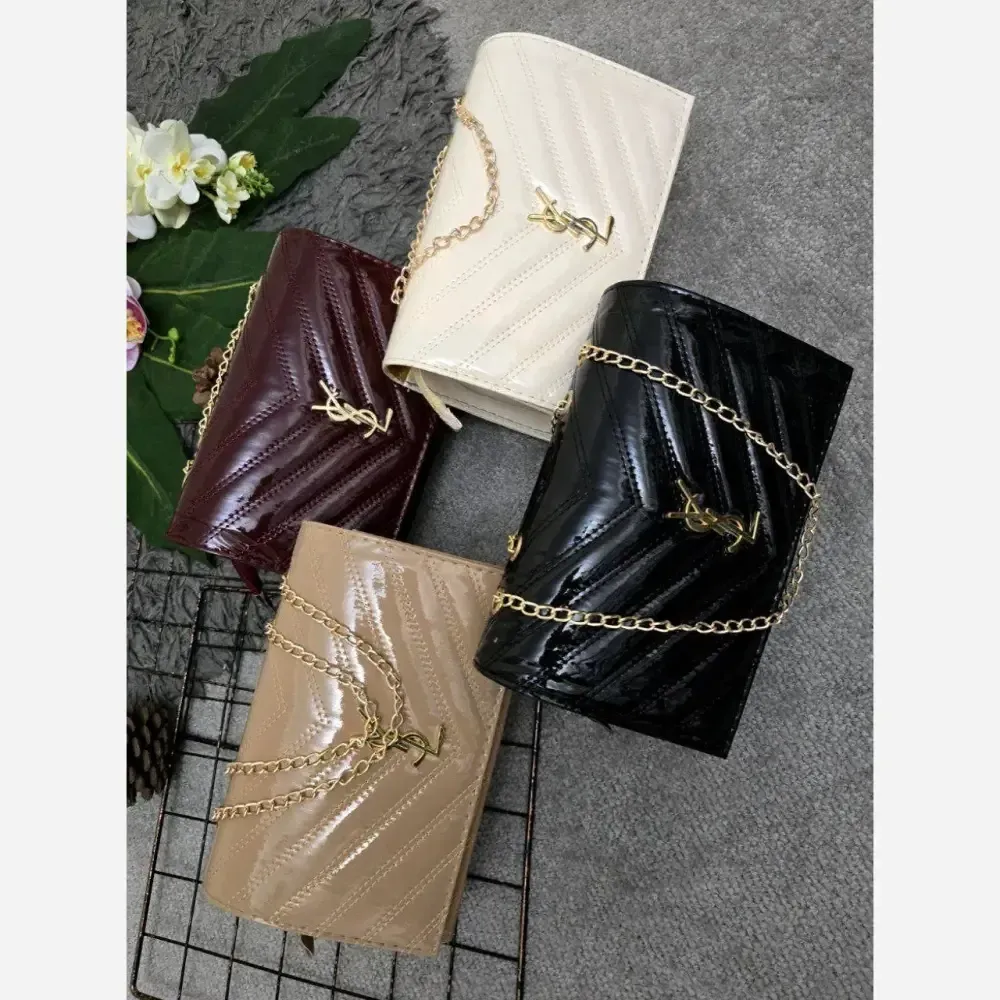 کیف مجلسی لادن ورنی کرم زرشکی فری سایز شیک