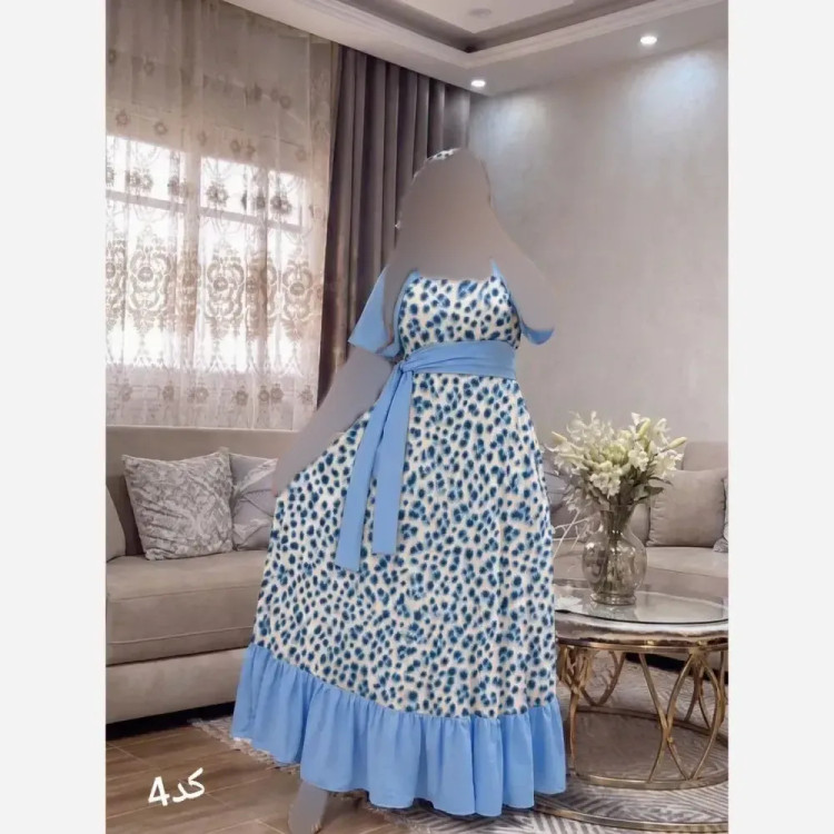 ست دو تیکه نخی خرجکار مازراتی مدل مرمر کمربند دار با مینی اسکارف فری سایز تا 42