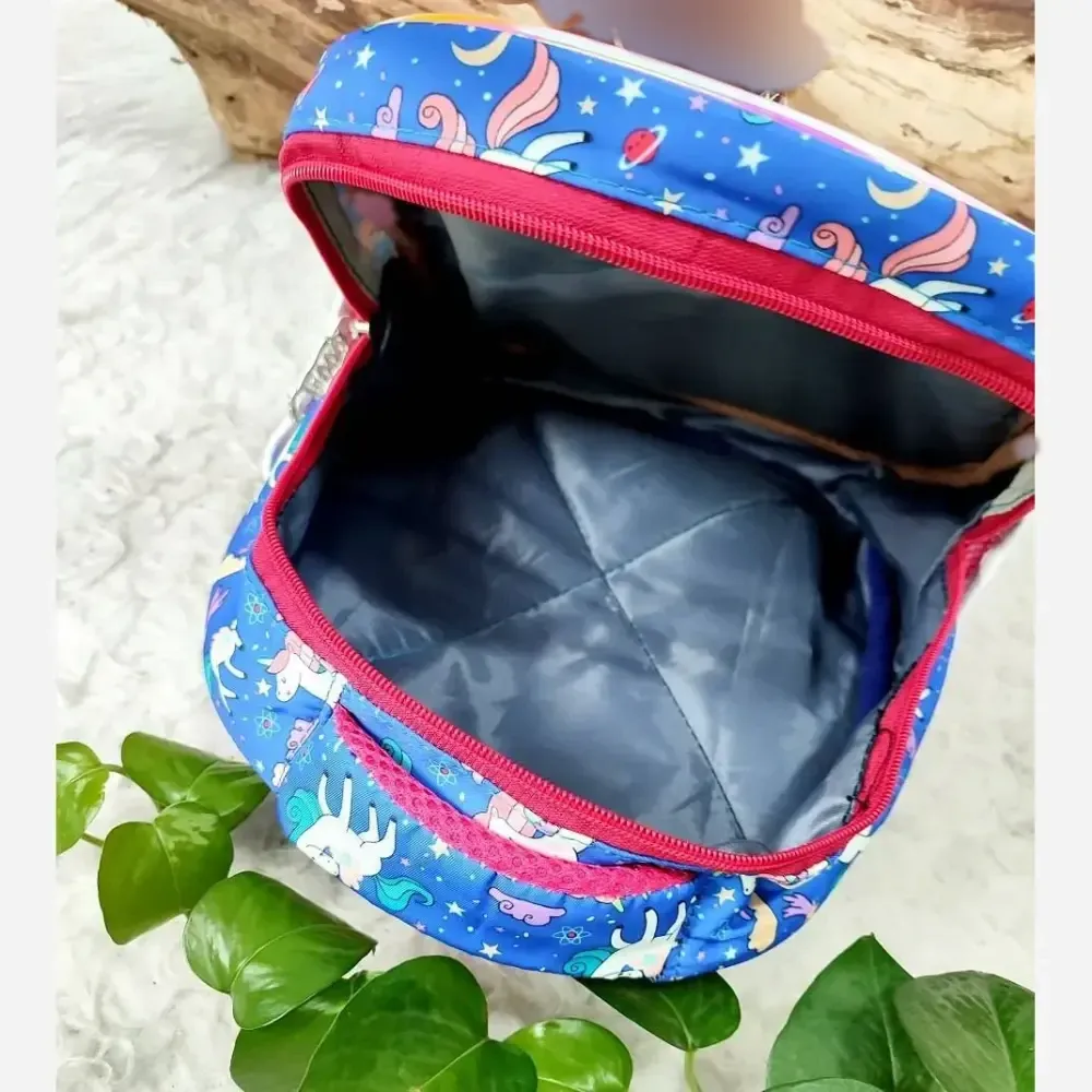 کوله پشتی مدرسه مدل افسون برزنت رنگ کاربنی