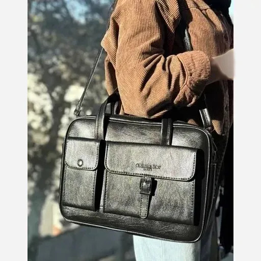 کیف اداری دانشجویی چرم سوگو رنگ مشکی