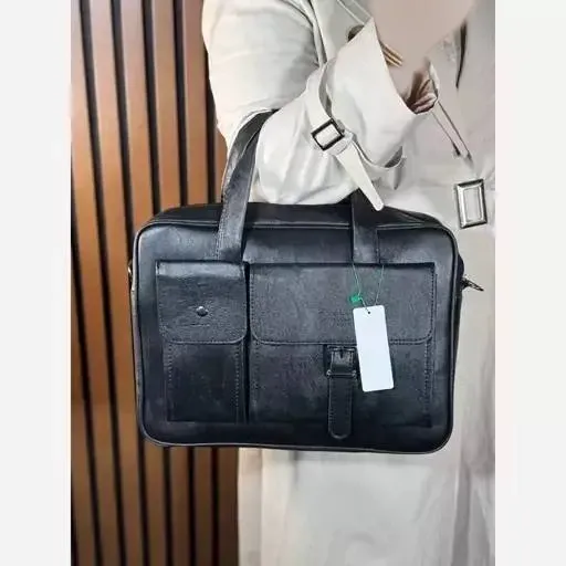 کیف اداری دانشجویی چرم سوگو رنگ مشکی