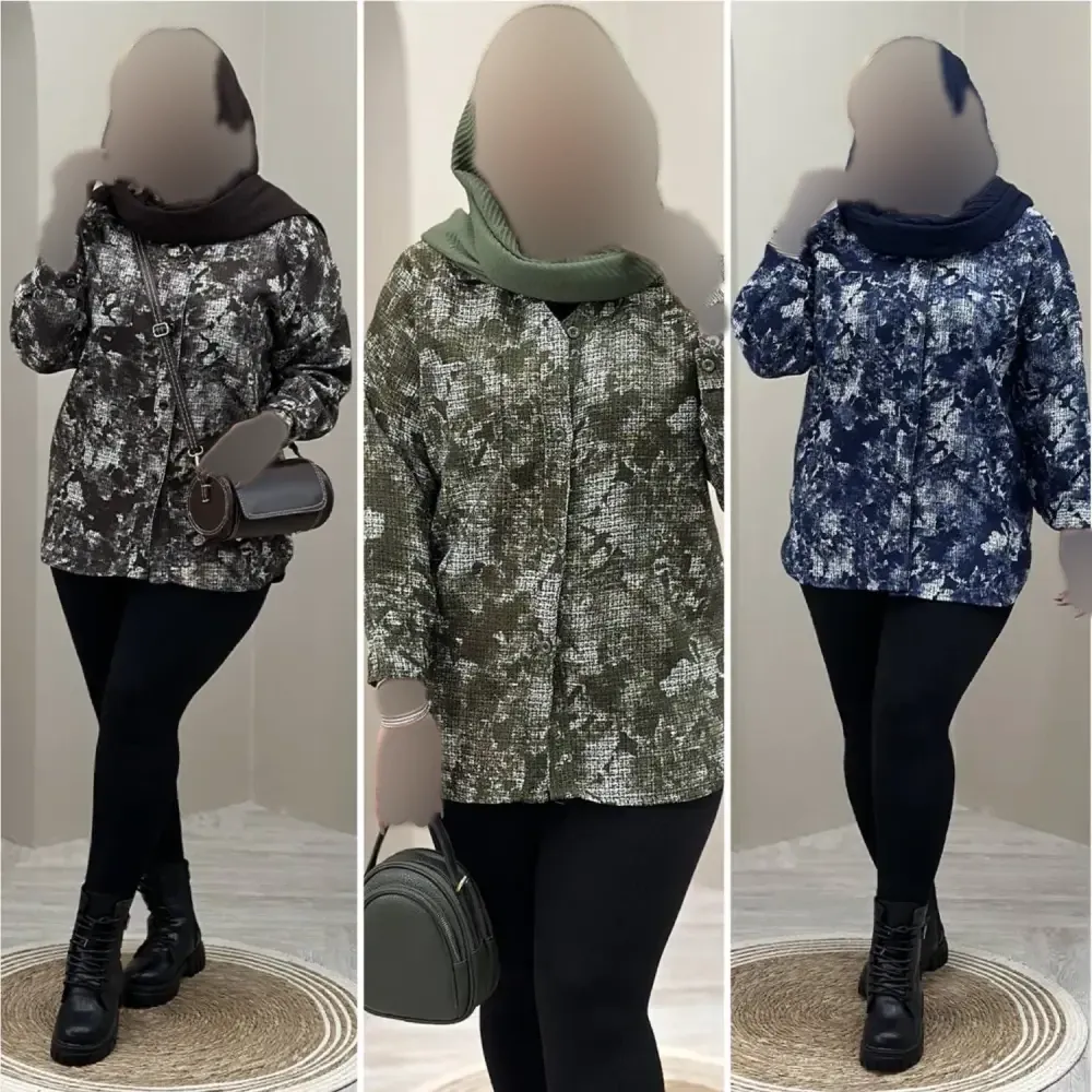 تونیک مانتویی پاییزه چیستا جنس ریما گازوئیلی ضخیم فری سایز