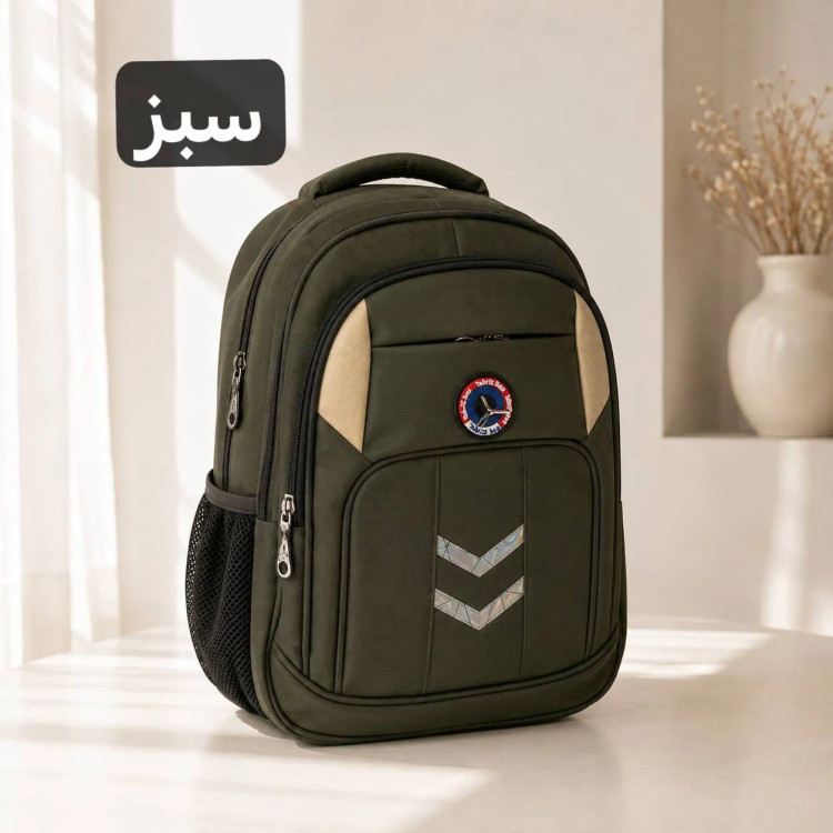 کوله پشتی مدرسه ای و دانشگاهی برزنت ابعاد 42 در 33 سانتیمتر