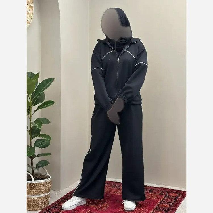 ست سوییشرت و شلوار زنانه نانسی جنس مازراتی درجه یک فری سایز