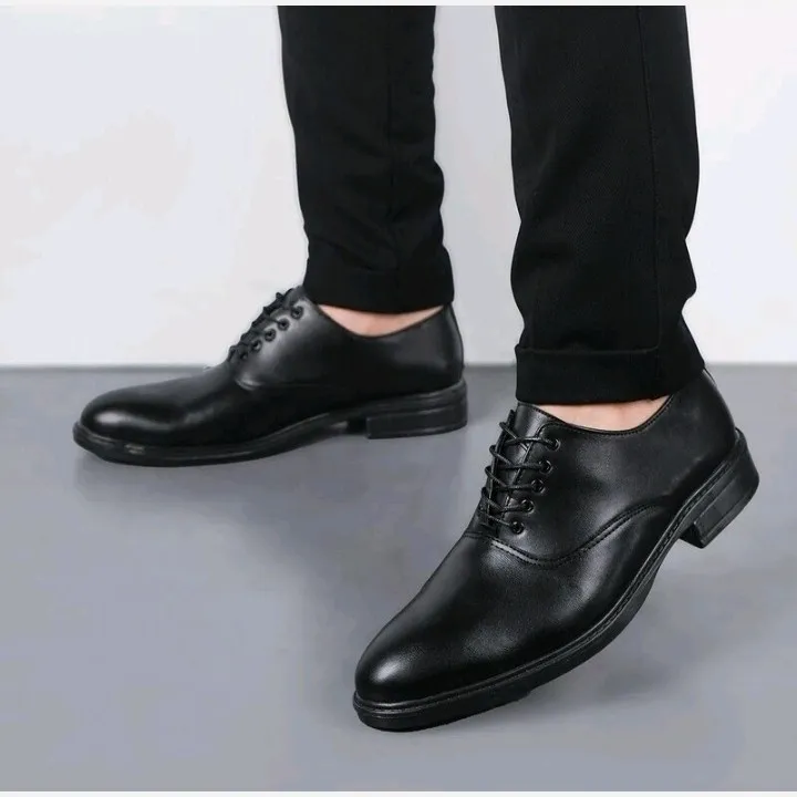 کفش مردانه مجلسی اسپرت هامون مدل آرشاین سایز 40 تا 44 مشکی چرم درجه 1