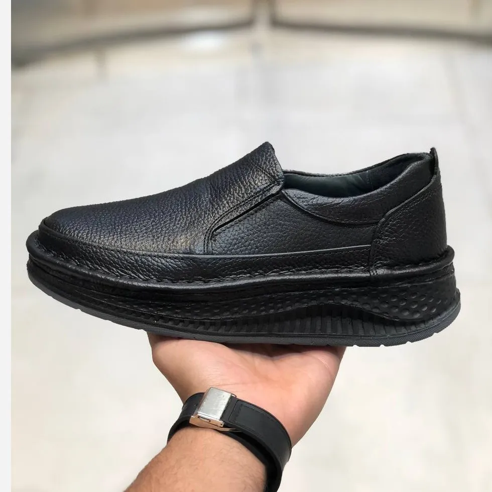 کفش چرم مردانه طرح کلارک زیره پرفکت مشکی