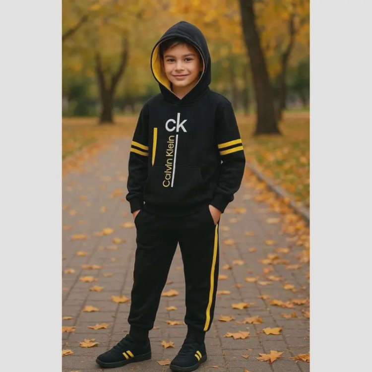 ست هودی و شلوار بچگانه پارچه زهره داخل کرک مناسب مدرسه سایز 50 تا 65