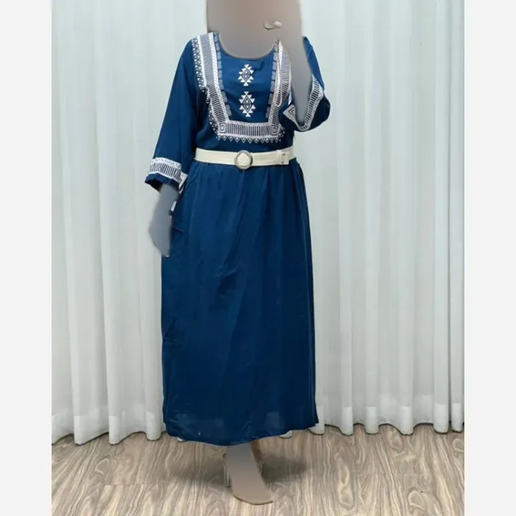 ساحلی نخی زنانه طرح سنتی بند دار فری سایز خنک تابستانی