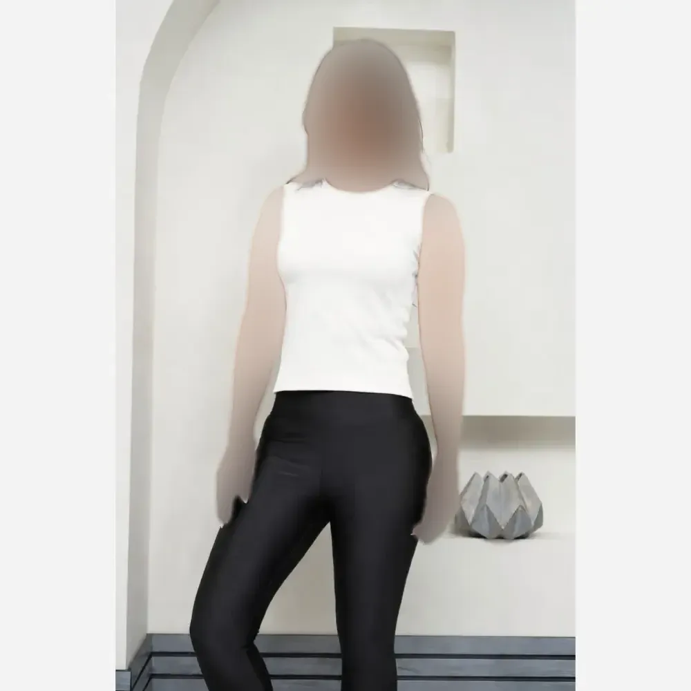 تاپ زنانه کبریتی پنبه بیسیک مشکی تک رنگ قد 53 سانت فول کش