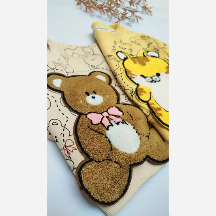 ست پاییزه بلوز شلوار تدی برجسته وارداتی بچگانه