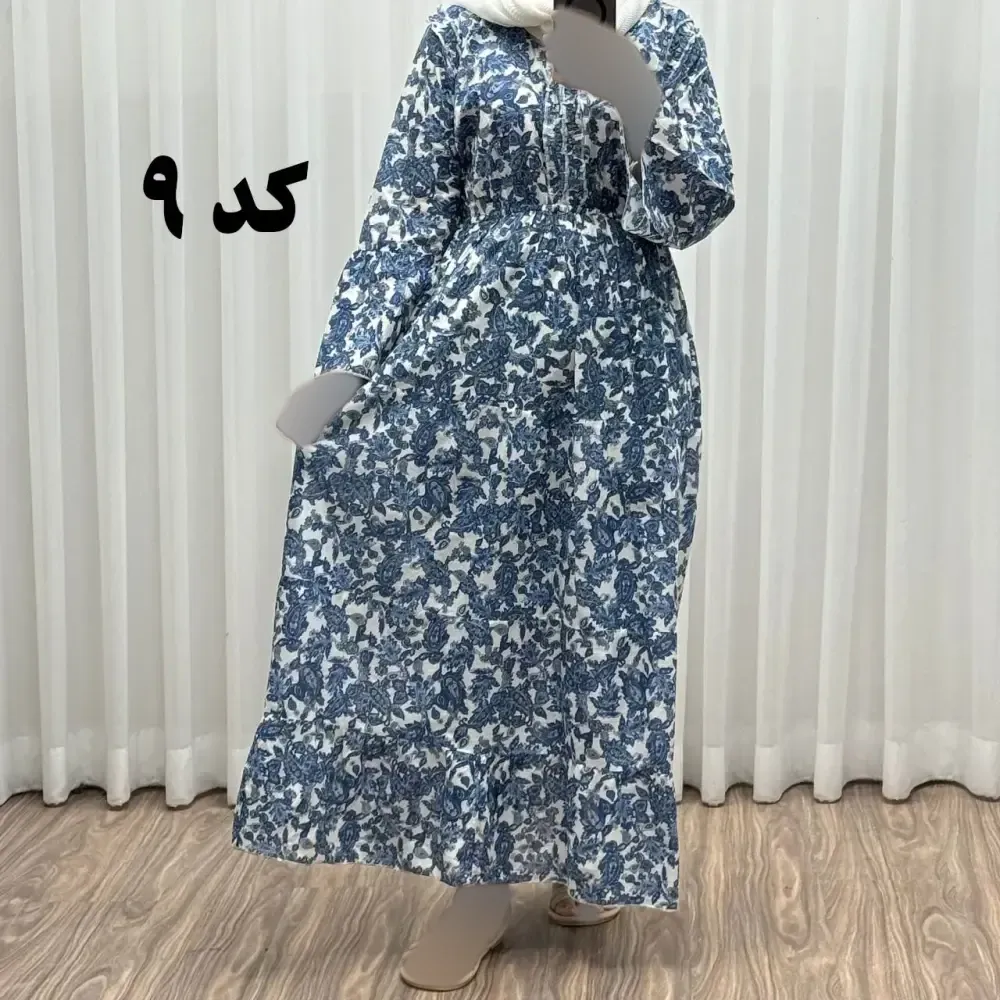 پیراهن ساحلی نخی آستین بلند فری سایز تا 48 کد 749 شسته شده بدون آبرفت و رنگ رفتگی چهارفصل تن خور شیک
