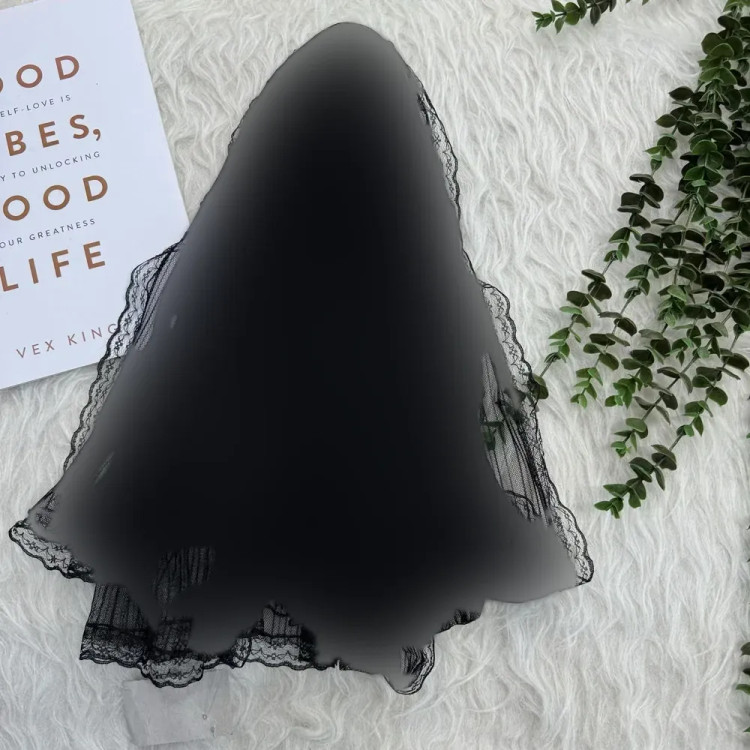شال توری میله ای دور دانتل قواره 180 در 72 سانت مناسب استفاده روزمره