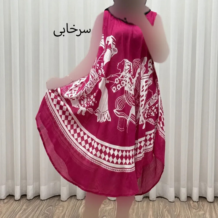 پیراهن لامبادا نخی فری سایز تا 54 وارداتی مدل مادر کد 1620 چهارفصل زنانه شیک و راحت