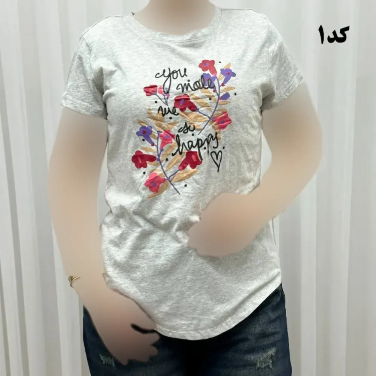 تیشرت نخ پنبه زنانه چهارفصل کد 1193 وارداتی تنخور راحت سایز بزرگ