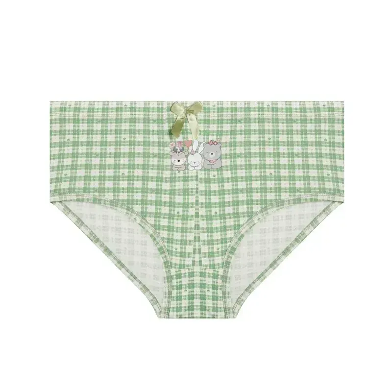 شورت زنانه اسلیپ نخی چهارخونه طرح خرس خرگوش و گوزن سایز 2XL ساحل
