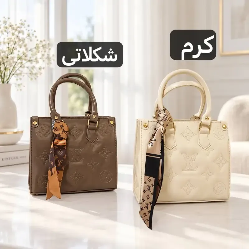 کیف دخترانه چرم مصنوعی روزمره و مجلسی ابعاد 24 در 21 سانتیمتر