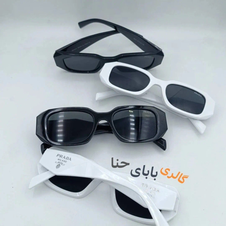 عینک آفتابی پرادا مدل مستطیلی فریم کائوچویی یونیسکس UV400